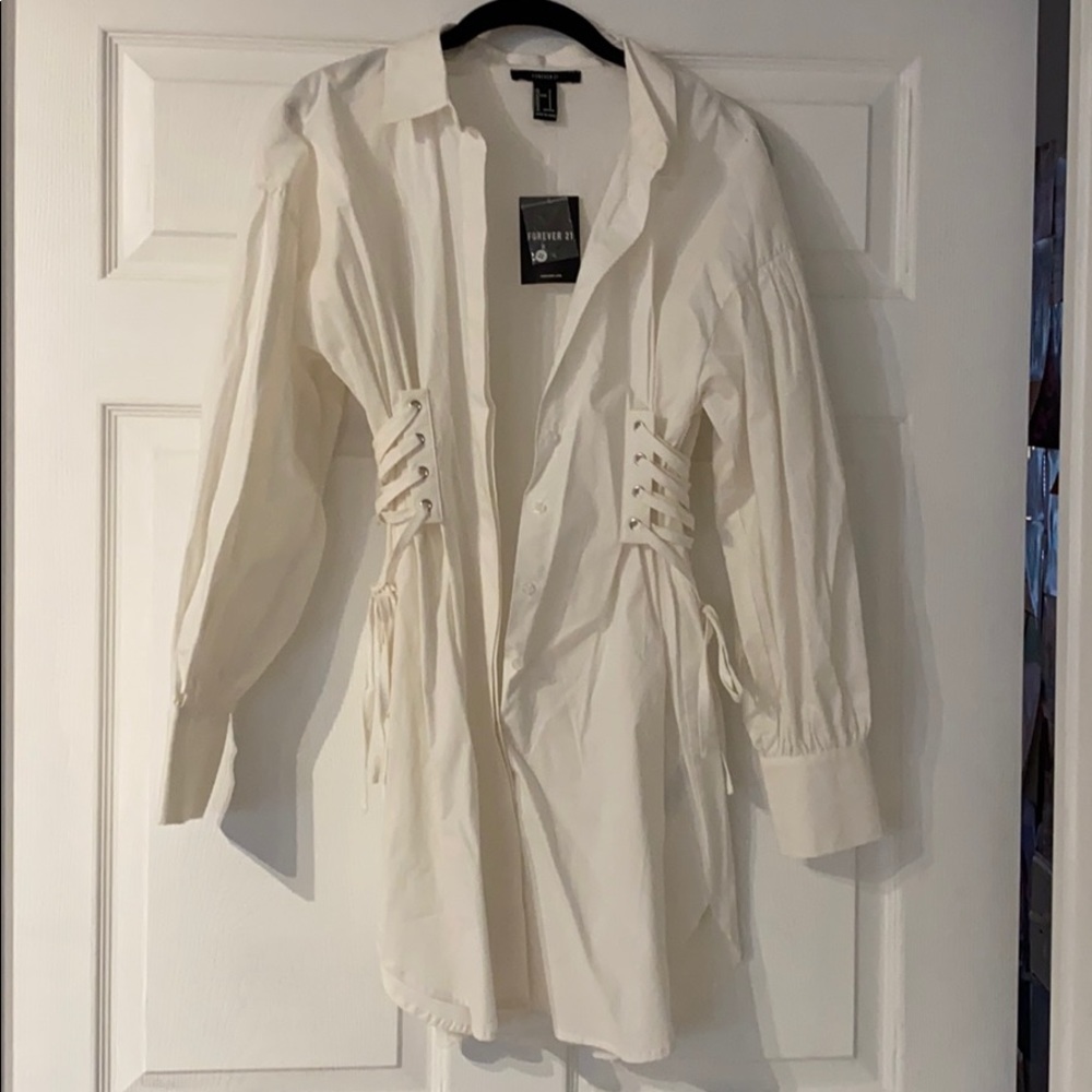 BUTTON UP CORSET DRESS